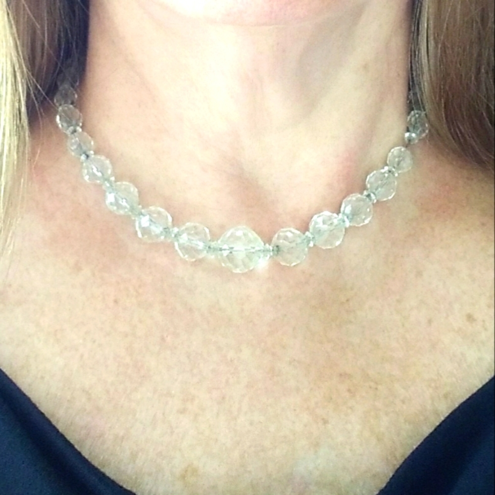 Vintage Faceted Crystal Necklace